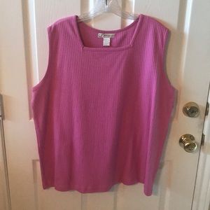 Pink sleeveless top